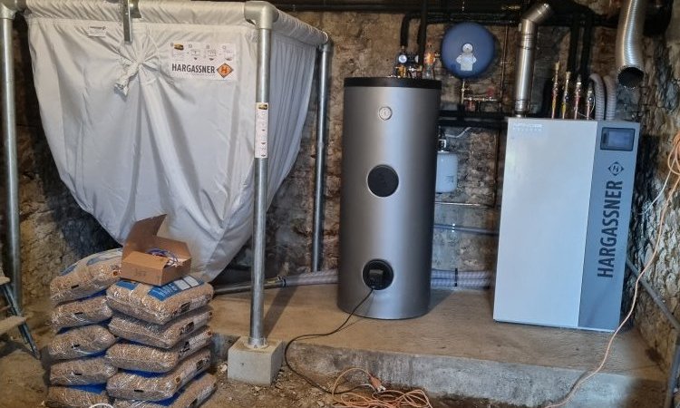 Nouvelle installation chaudière bois granulés hargassner et chauffe eau solaire